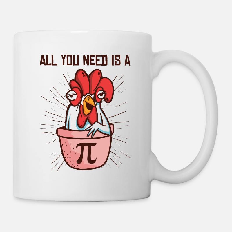 Pi Day Math Pie Chicken Pot Nombre Pi - Mug blanc - blanc