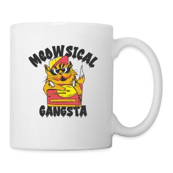 Musical Gangsta Party DJ Music Cat Owner Pet - Mug - white - Right