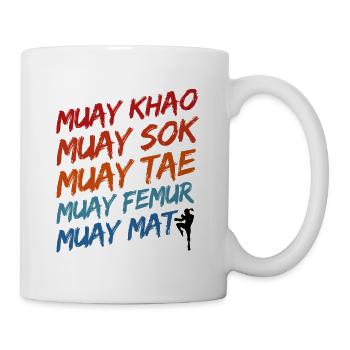 Thaiboxen Muay Thai - Tasse - Weiß - Rechts