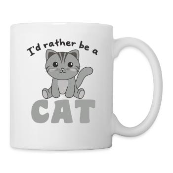 Je préfère être un chat - chat mignon - Mug blanc - blanc - Droite