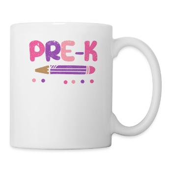 Pre-K Diva Funny Preschool Teacher Student Back - Mug - white - Right
