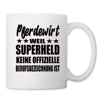 Pferdewirt Superheld Spruch - Tasse - Weiß - Rechts