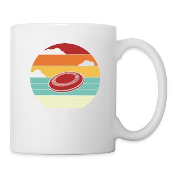 Retro Disc Golfer Frisbee Golf Basket Disc - Mug - white - Right