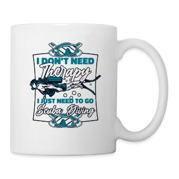 J’ai juste besoin d’aller faire de la plongée sous-marine Palmes de plongée - Mug blanc - blanc - Droite