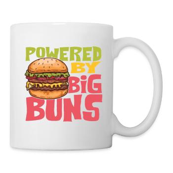 Angetrieben von großen Brötchen - Tasse - Weiß - Rechts