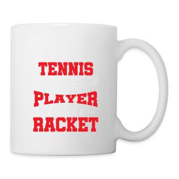 Tennisspieler - Tasse - Weiß - Rechts