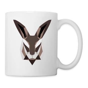 Minimalistisches Kaninchen - Tasse - Weiß - Rechts