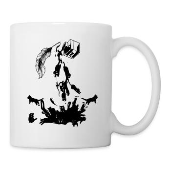 Artiste, Chats, Design, Dessinateur, Amoureux des chats - Mug blanc - blanc - Droite
