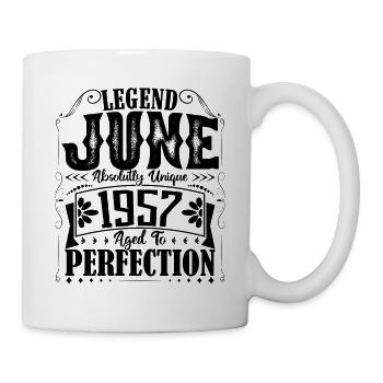 June 1957. Birthday June 1957 Gift June 1957 - Mug - white - Right