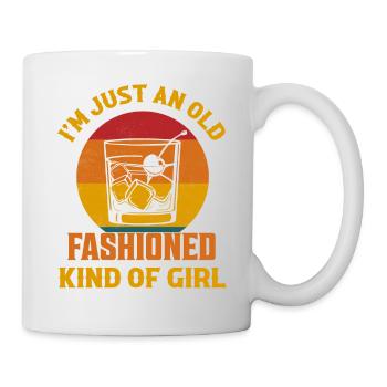 I'm Just An Old Fashioned Kind Of Girl Whiskey Dri - Tasse - Weiß - Rechts