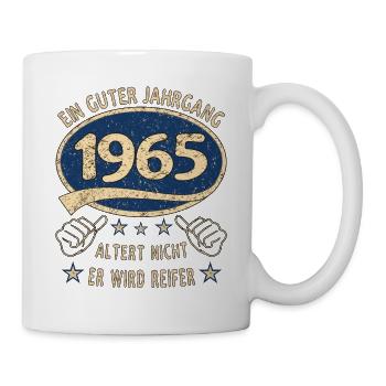 58. Geburtstag 1965 Guter Jahrgang - Tasse - Weiß - Rechts