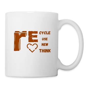 Recycle Reuse Renew Graphic Rethink - Mug - white - Right