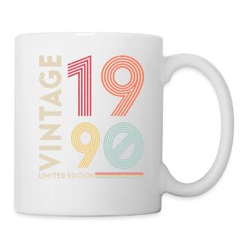 Awesome Since 1990 Retro Vintage Geburtstag - Tasse - Weiß - Rechts