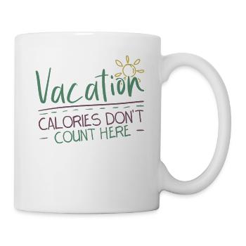Holiday Diet Weight Calories Summer Beach - Mug - white - Right