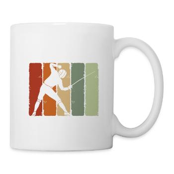 Fechten - Tasse - Weiß - Rechts