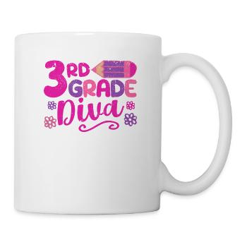 Diva de 3e année Drôle d’enseignant de troisième année - Mug blanc - blanc - Droite