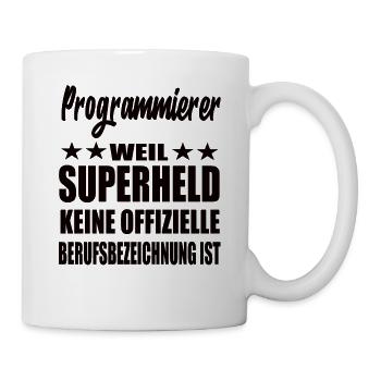 Programmierer Superheld Spruch - Tasse - Weiß - Rechts