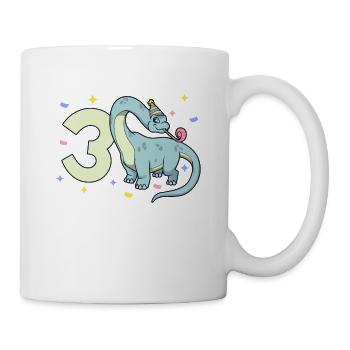 With Brachiosaurus - Children's Birthday 3 Years - Mug - white - Right