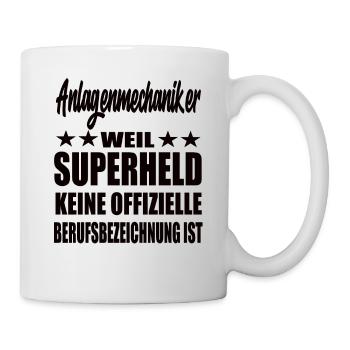 Anlagenmechaniker Superheld Spruch - Tasse - Weiß - Rechts