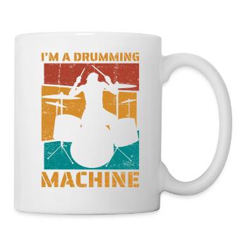 I’m a Drumming Machine - Batterie de style vintage - Mug blanc - blanc - Droite