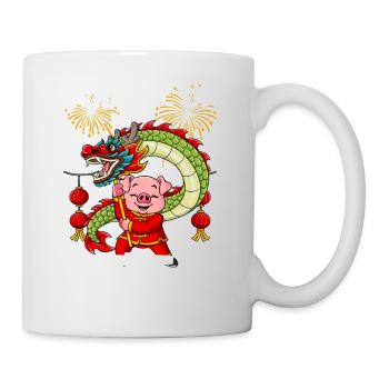 Année du Cochon Nouvel An lunaire chinois - Mug blanc - blanc - Droite