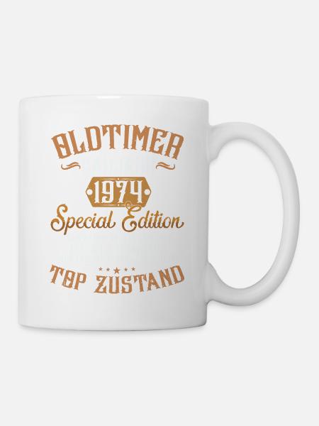 Original 1974 Jahrgang Vintage Geburtstag Retro - Tasse - Weiß