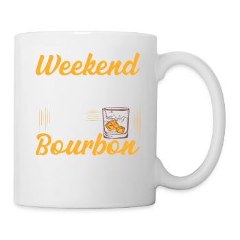 Weekend Forecast 100% Chance Of Bourbon Whiskey Dr - Tasse - Weiß - Rechts