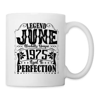 juin 1975. Anniversaire juin 1975 Cadeau juin 1975 - Mug blanc - blanc - Droite