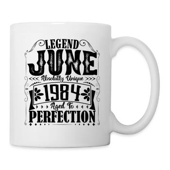 juin 1984. Anniversaire juin 1984 Cadeau juin 1984 - Mug blanc - blanc - Droite