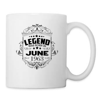 une légende est née en juin 1963 - Mug blanc - blanc - Droite