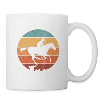 Manger Dormir Chevaux de course Répéter Cavalier Cheval - Mug blanc - blanc - Droite