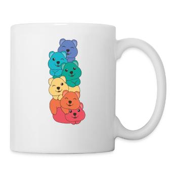 Rainbow Flag Pride LGBTQ Cute Quokka Stack - Mug - white - Right