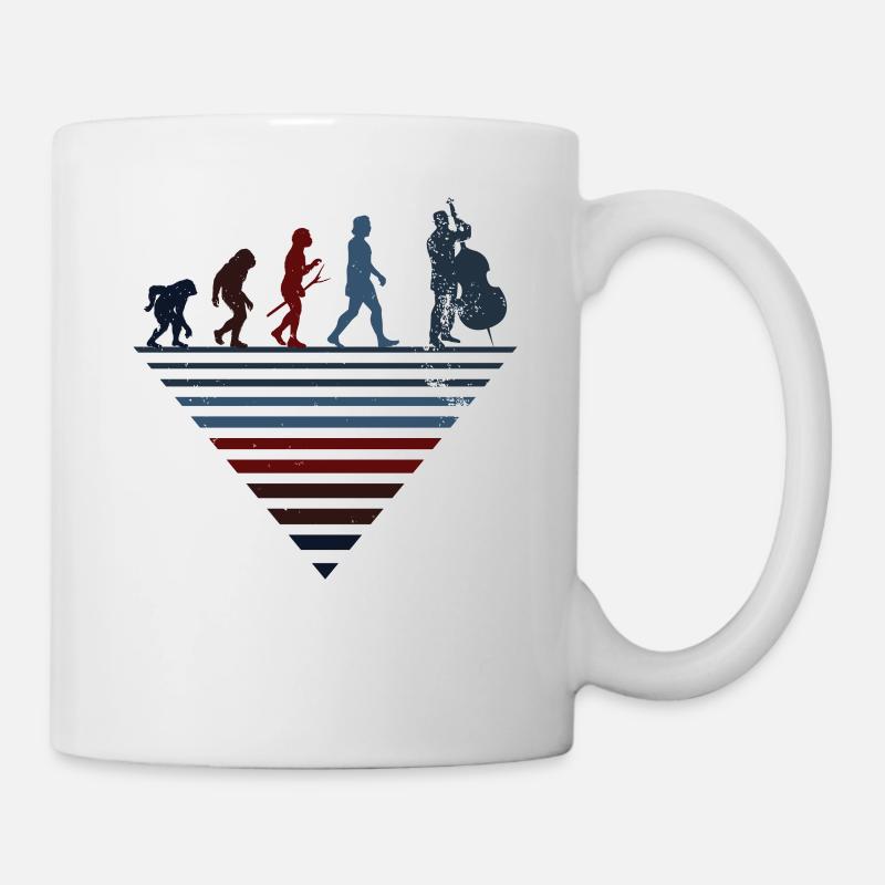 Menschliche Evolution - Vintage Cello - Tasse - Weiß