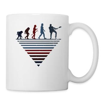 Human Evolution - Guitare basse vintage - Mug blanc - blanc - Droite