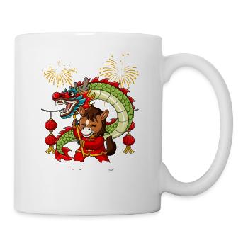 Année du Cheval Nouvel An lunaire chinois - Mug blanc - blanc - Droite