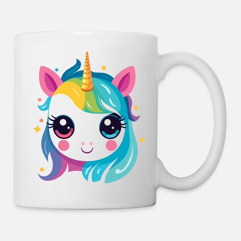 Ein Regenbogen-Einhorn - Tasse - Weiß