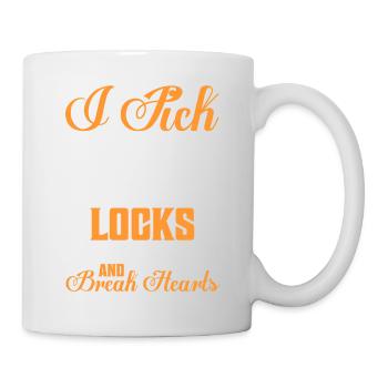 I Pick Locks And Break Hearts Locksmith Lockpicker - Tasse - Weiß - Rechts