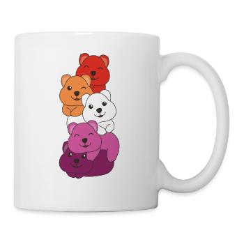 Lesbian Flag Pride LGBTQ Cute Quokka Stack - Mug - white - Right