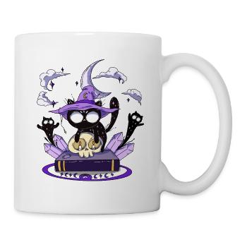 Magic Cat Ghosts Summoning Cats Magic Book - Mug - white - Right
