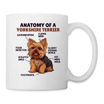 Dog explanation Anatomy of a Yorkshire Terrier - Mug - white - Right
