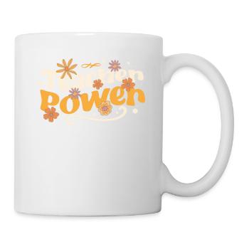 Teacher Power Lustig Zurück zu Schule Student - Tasse - Weiß - Rechts