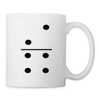 Domino Game Tile 2-4 - Lustiges Gruppenkostüm - Tasse - Weiß - Rechts