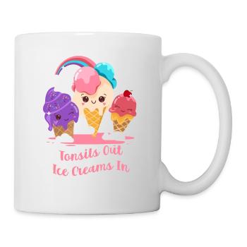 Tonsils Out Ice Cream In Tonsil Surgery - Mug - white - Right