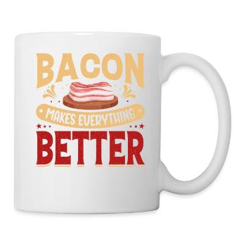 Mit Speck geht alles besser. - Tasse - Weiß - Rechts