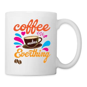 Mit Kaffee wird alles besser - Tasse - Weiß - Rechts