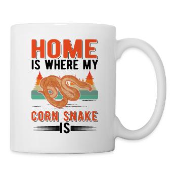 La maison est l’endroit où se trouve ma couleuvre des maïs - Mug blanc - blanc - Droite
