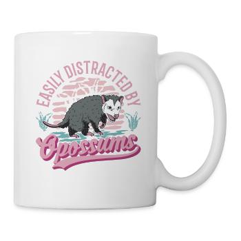 Facilement distrait par Opossums Possum Marsupial - Mug blanc - blanc - Droite
