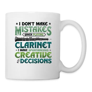 Klarinettist, Macht Spontan Kreativ - Tasse - Weiß - Rechts