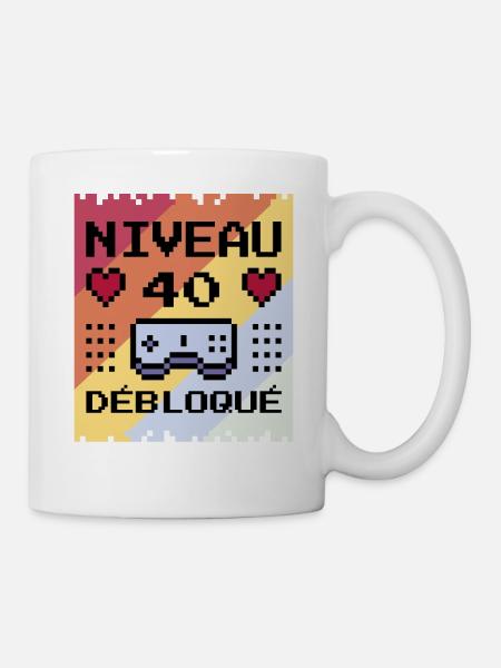 cadeau humour geek gamer goodies 40 ans - Mug blanc - blanc