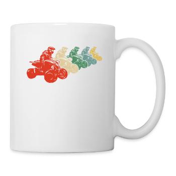 Cool retro Quad ATV Enthusiasts Quad Racers - Mug blanc - blanc - Droite